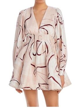 Aje Amelia Plunge Mini Dress